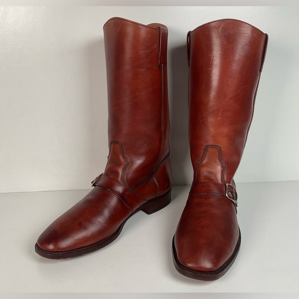Vintage Thom McAn Harness Buckle Boots | Spanish Calf Skin | Men’s 10.5 D